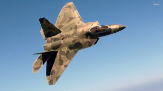 Camouflaged fighter jet blue sky 4 - fighter free wallpaper