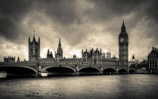 Big ben parliament cloudy london - christopher wren free wallpaper