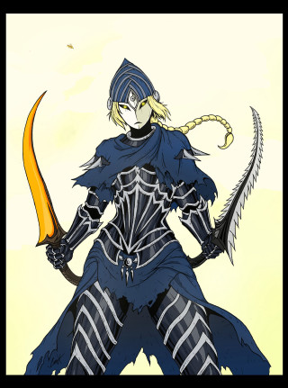 Person sword armor yellow background - dark soul free wallpaper for mobile