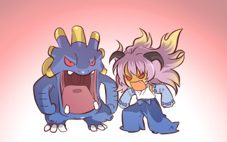 Girl dragon cartoon mouths open - their eye free wallpaper for desktop