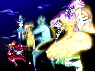 Group people dark room sky - epic composition free wallpaper