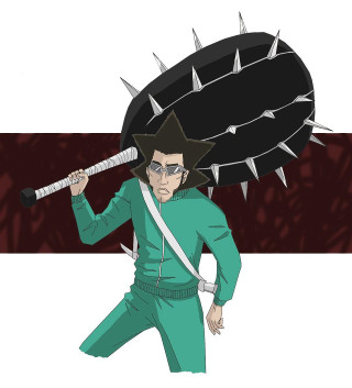 Man spiked head sword large - his head free wallpaper for tablet