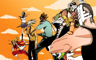 Group people sky clouds standing 2 - a sky free wallpaper