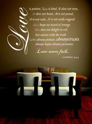 Bible verse wall chairs table - free love wallpaper for mobile