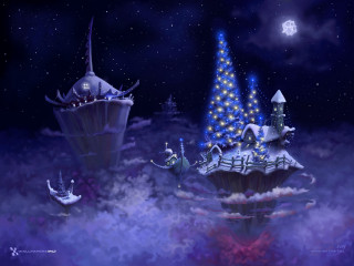 Christmas tree castle sky star - a star in the sky above free wallpaper