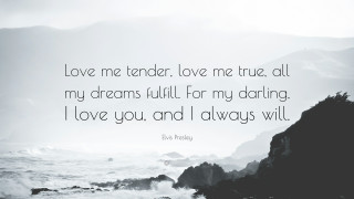Love me tender black white - true free wallpaper