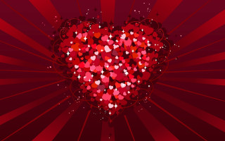 Heart shaped object red background - many free wallpaper