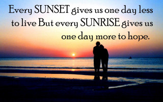 Couple beach sunset sky quote - free sunset wallpaper