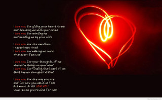 Red heart poem black background - a poem free wallpaper