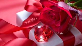 Red rose heart diamond red - box free wallpaper