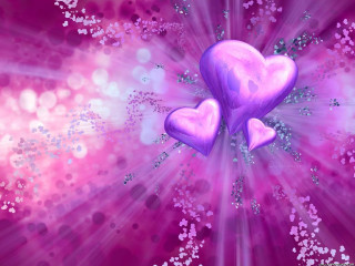 Pink heart purple background hearts - heart free wallpaper