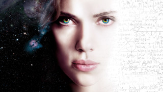 Woman blue eyes black background 4 - a space free wallpaper