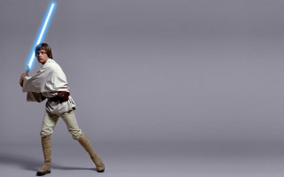 Man star wars costume holding - a light saber free wallpaper