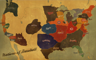 Us map baseball teams 1860 - different color free wallpaper