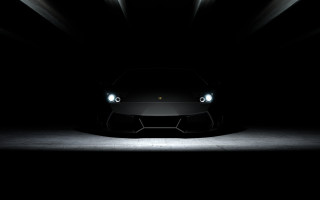 Black sports car dark room 15 - the hood free wallpaper