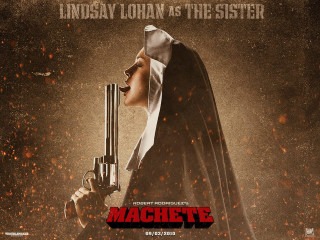 Machete nun gun poster pointing - the viewer free wallpaper