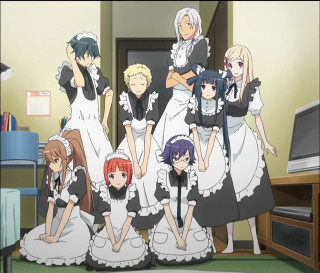 Maid outfits group photo room - maid outfit free wallpaper