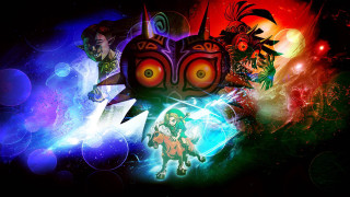 Colorful demon glowing face glowing - tail free wallpaper
