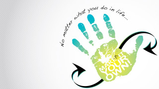 Hand print quote on it - graphic design free wallpaper