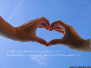 Hands heart sky quote image - two hand free wallpaper