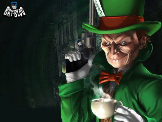 Man green suit coffee gun - a green hat free wallpaper