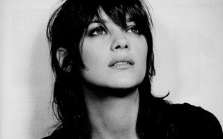 Woman long hair bangs looking - portrait free wallpaper