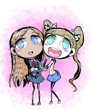 Cartoon girls blue eyes long - blue eye free wallpaper for mobile