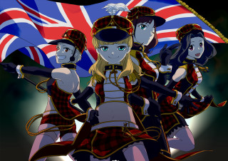 Women costume british flag group - costume free wallpaper