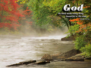 River bible autumn sunset nature - free autumn wallpaper for desktop