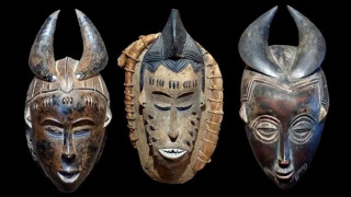 Three masks with horns faces - the other free wallpaper