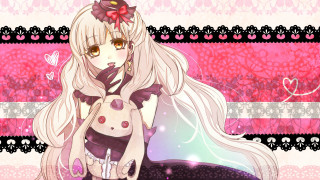 Girl long white hair bow 2 - pop surrealism free wallpaper