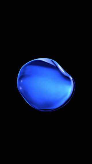 Blue liquid droplet 3d render - c4d free wallpaper for mobile