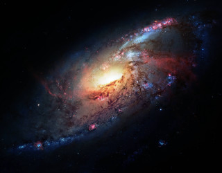 Colorful spiral object sky stars 3 - the center of the picture free wallpaper