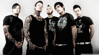 Tattooed men group white wall - tattoo free wallpaper
