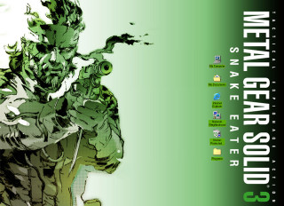 Man holding gun green white - metal gear free wallpaper