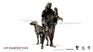 Man dog white background phantom - metal gear free wallpaper