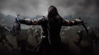 Man arms outstretched crowd dark - elden ring free wallpaper