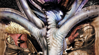 Giant white animal horns man - michael kaluta free wallpaper for desktop