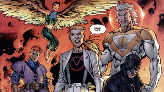 Group people fire bird flying - alan davis free wallpaper