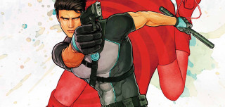 Man red cape gun pointing - a red cape holding free wallpaper