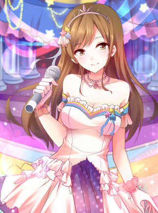 Woman dress microphone stage lights - a microphone in front free wallpaper for mobile