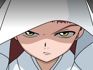 Cartoon character hooded look eyes - angry free wallpaper for desktop