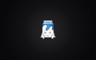 Milk can face black outline - a face free wallpaper for desktop
