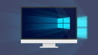 Computer monitor blue background window - affinity photo free wallpaper