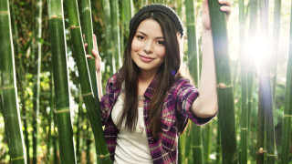 Woman bamboo tree arms up - fanny mcian free wallpaper
