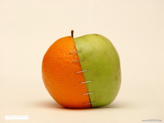 Green apple red apple pins - a red apple free wallpaper for desktop