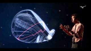 Man projection hand light reaching - the ball free wallpaper