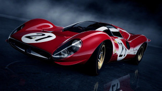 Red race car dark room 2 - a red race car free wallpaper
