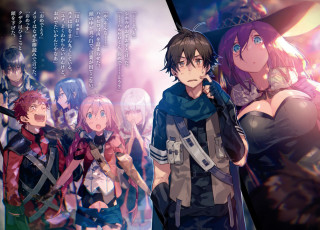 Anime characters crowd people behind - a crowd of people free wallpaper for desktop