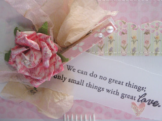 Pink rose ribbon card great - great free wallpaper